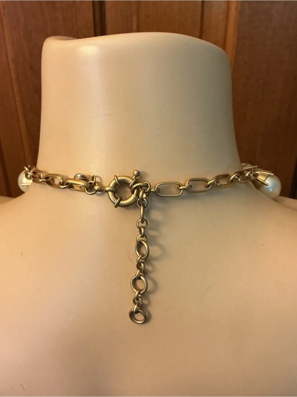 J. crew Gold-Tone Pearl Drop Statement Necklace - Cream Pearls
